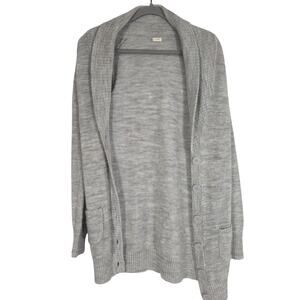 J.Crew Alpaca Wool Blend Cardigan Women's Small Gray Heathered Knit Minimalist
